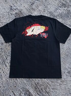 WHO CARE复古大百科MONSTERblacktee怪物黑色T恤短袖宽松休闲