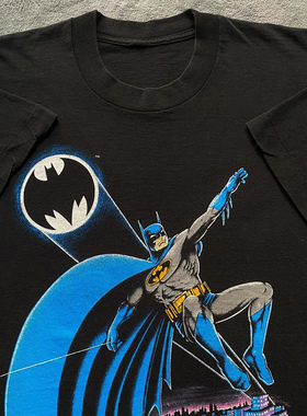 WHO CARE复古大百科BATMAN 1988blacktee蝙蝠侠1988黑色T恤印花