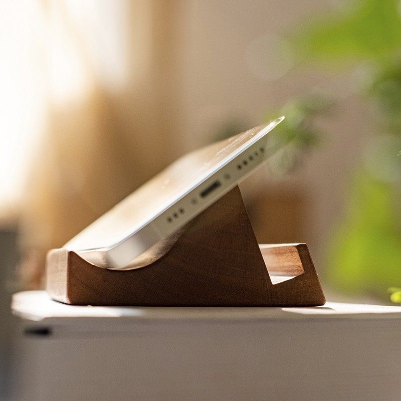 实木手机支架桌面日式简约直播懒人通用手机座平板支撑商务名片架,淘宝优惠券,粉丝福利购,淘宝优惠卷