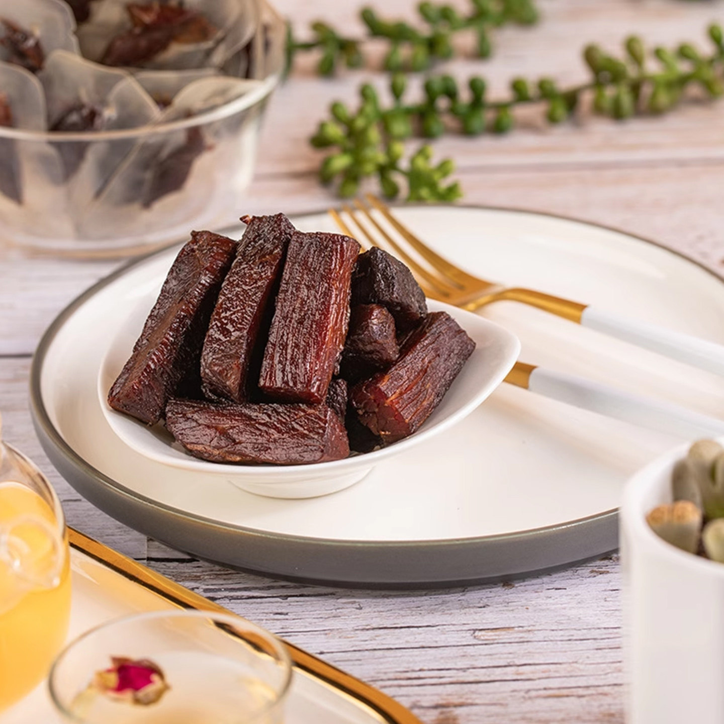 (8成干）内蒙古草原良友风干牛肉干孕妇儿童零食500g