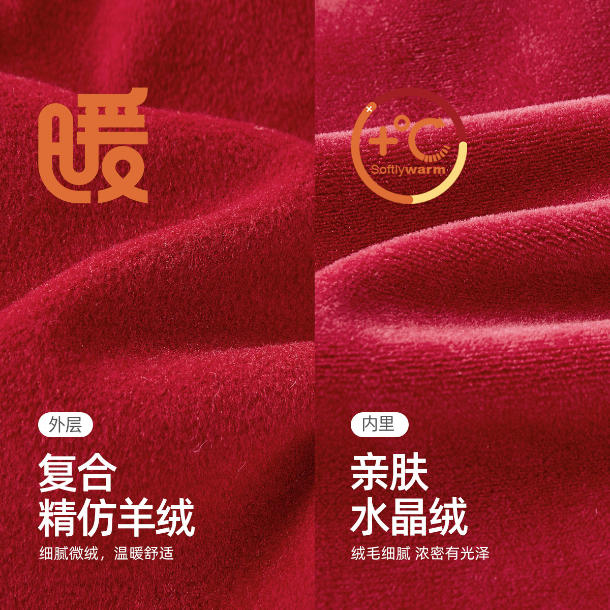 [抑菌蓄热]女童加绒套装宝宝秋冬红色喜庆保暖加厚衣服儿童两件套,淘宝优惠券,粉丝福利购,淘宝优惠卷