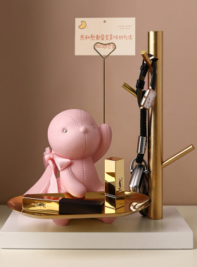 速发客户玄关兔子置物架礼件家居入厅装饰品搬家摆物