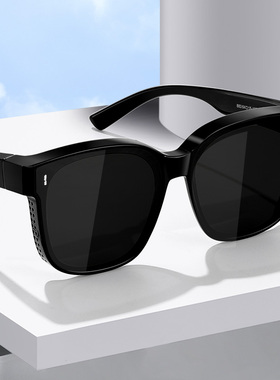 速发近视眼专用套镜款外配太镜超墨偏光镜轻可套戴近视镜开车男士