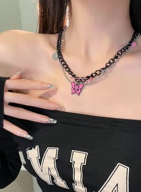 【全店拍三付二】别针蝴蝶项链