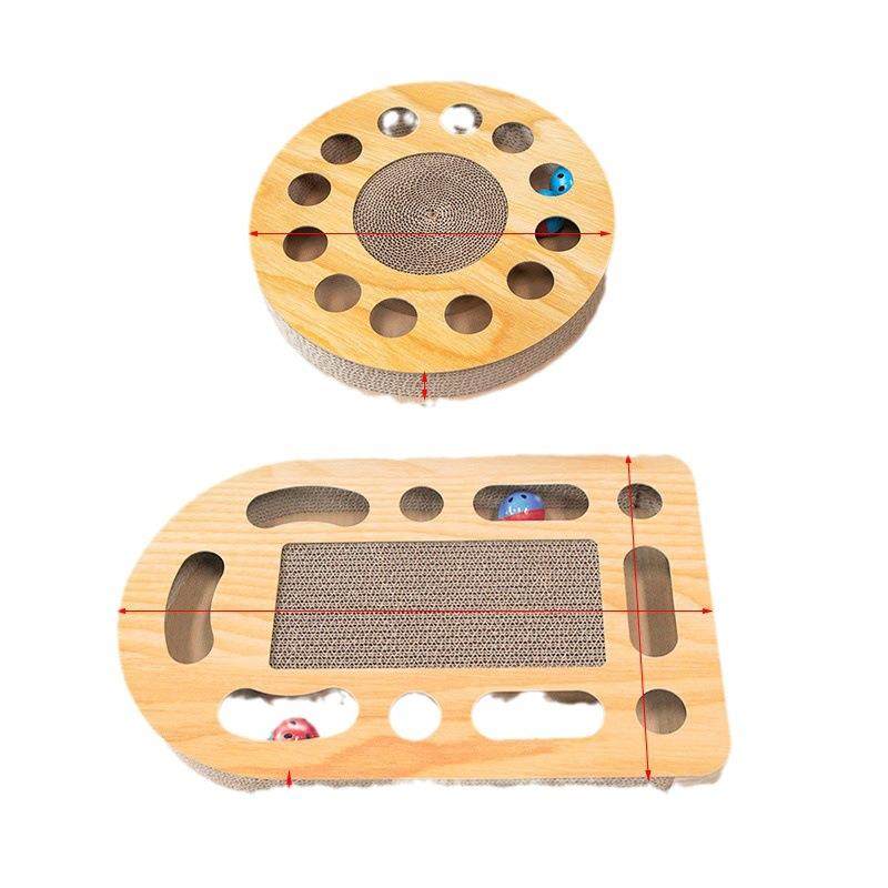 猫玩具掏球型瓦楞纸猫抓板磨爪器 逗猫棒转盘球宠物自嗨猫咪用品,淘宝优惠券,粉丝福利购,淘宝优惠卷