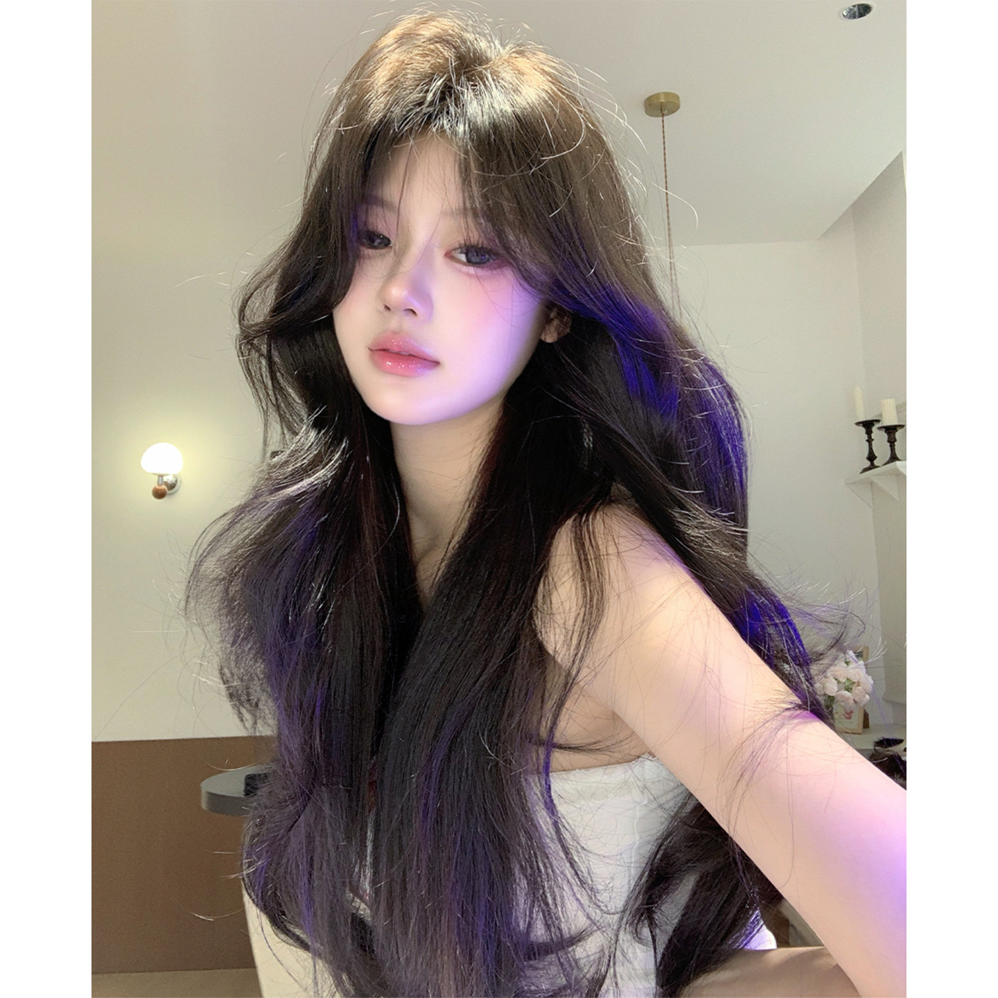 【网感茶茶】束朵升级免发网假发自然大波浪无痕透气增发量假发片,淘宝优惠券,粉丝福利购,淘宝优惠卷