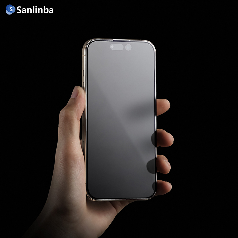 Sanlinba高清手机钢化膜适用于苹果iPhone16ProMax全屏覆盖防爆防偷窥防指纹弧边15Pro/14/13钢化玻璃保护膜 - 图3