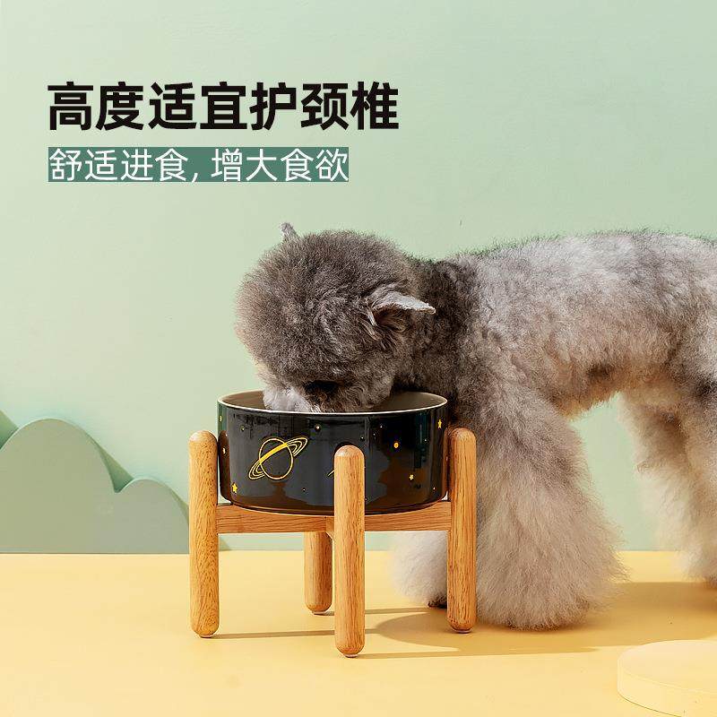 陶瓷高脚狗碗猫粮碗双碗架保护颈椎狗食盆狗粮碗猫咪饮水碗宠物碗,淘宝优惠券,粉丝福利购,淘宝优惠卷