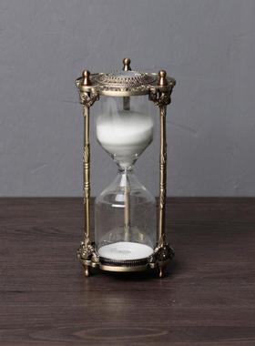 欧式创意沙漏客厅装饰摆件家居办公室装饰品锌合金高档时间计时器