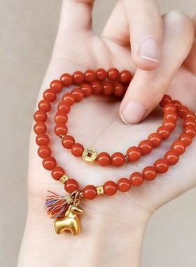 2026新品马上有钱天然南红玛瑙手