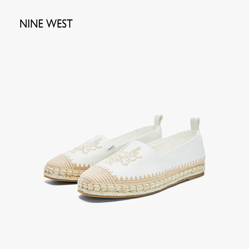 Nine West/玖熙秋冬季渔夫鞋一脚蹬懒人鞋方圆头平底舒适百搭女鞋,淘宝优惠券,粉丝福利购,淘宝优惠卷