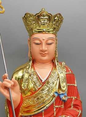 地藏王菩萨佛像12寸 树脂彩绘地藏王本愿菩萨16寸地藏王树脂佛像