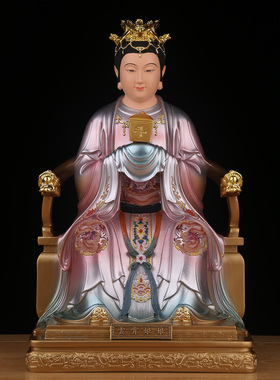 三宵娘娘神像碧霄琼宵云霄娘娘三仙姑树脂佛像居家用佛堂供奉摆件