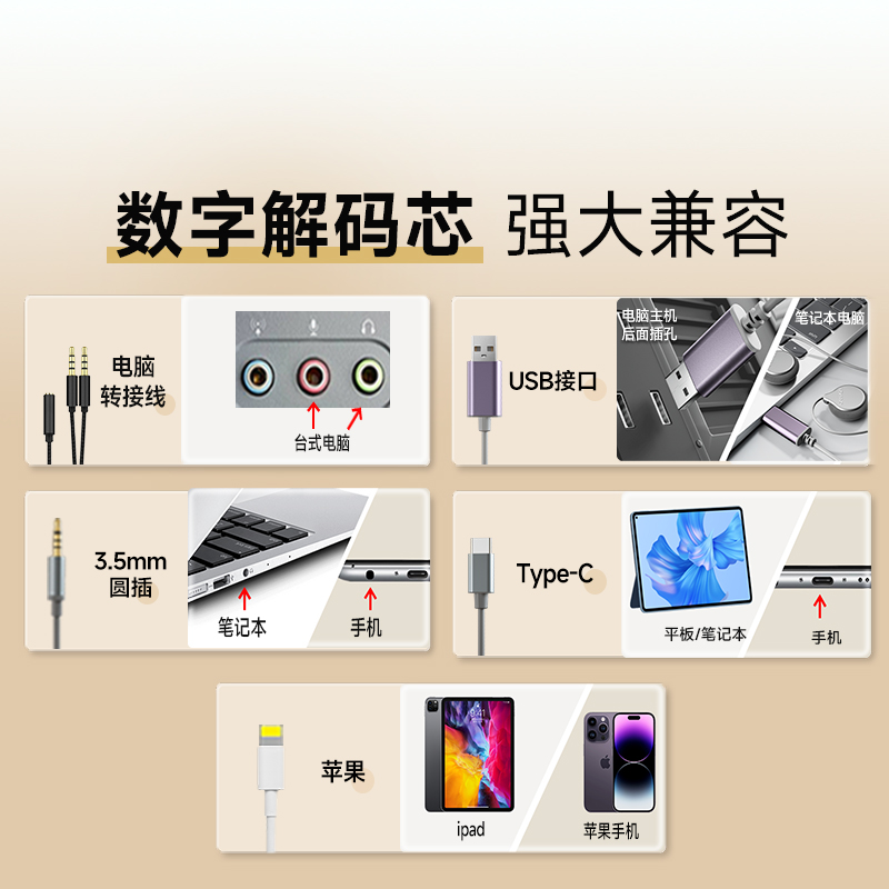 峡大谷挂耳式有线耳机蓝牙笔记本台式电脑会议头戴带麦话筒二合一