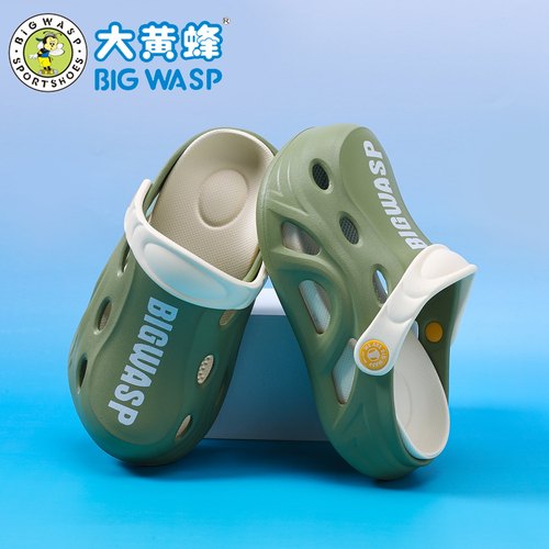 大黄蜂儿童洞洞鞋男童拖鞋新款防滑沙滩防臭凉鞋夏季男孩小孩凉拖 - 图2