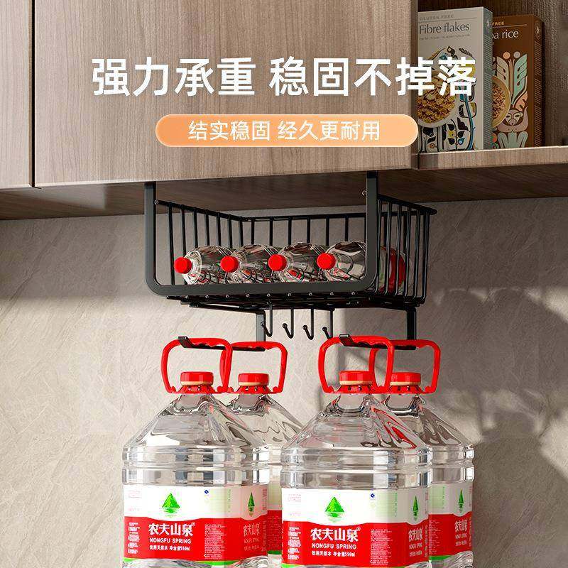 厨房置物架收纳神器悬挂分层挂篮橱柜内吊柜下下挂用纸柜门挂架,淘宝优惠券,粉丝福利购,淘宝优惠卷