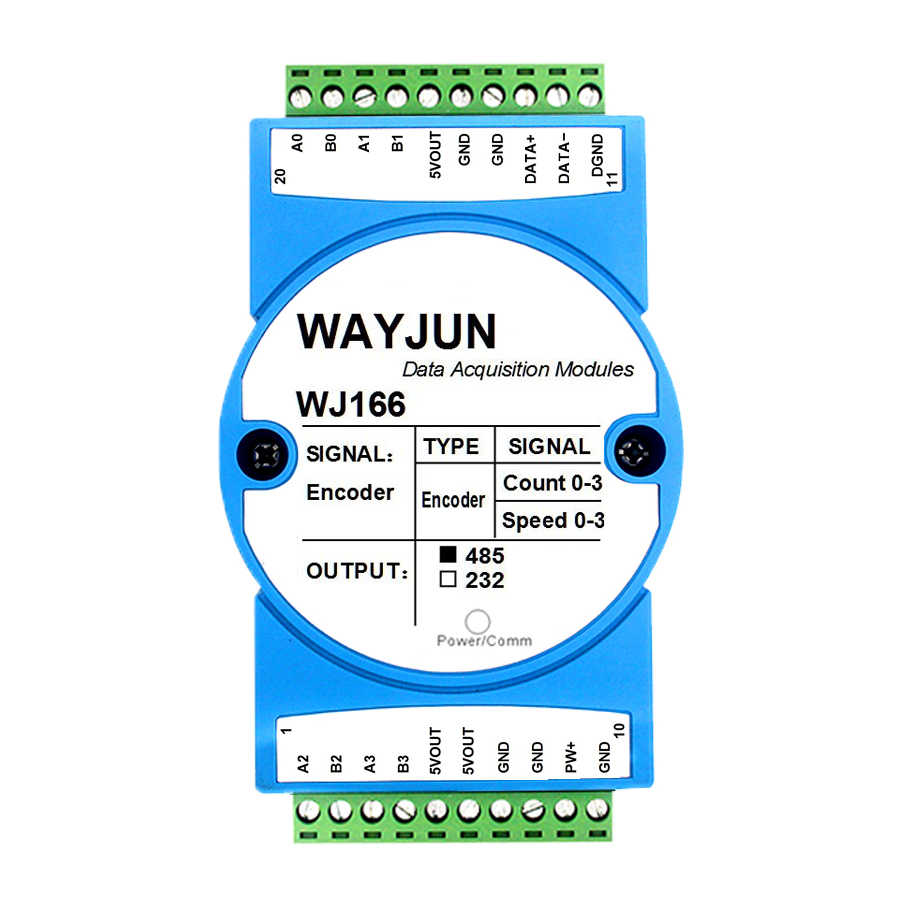 4路光栅尺磁栅尺编码器5MHz高速脉冲信号转RS485WiFi232模块WJ166 - 图1