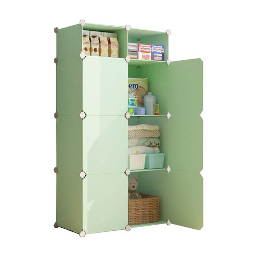 宿舍小型衣柜简易单人出租房家用卧室现代简约塑料储物柜收纳柜子 - 图3