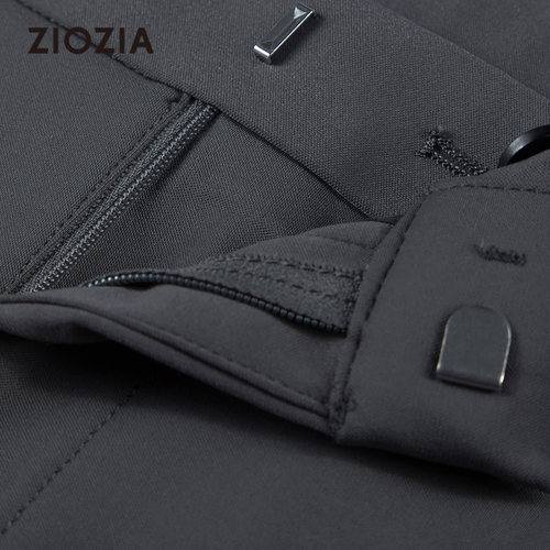 ZIOZIA秋冬时尚舒适男休闲裤高级弹性直筒商务西裤ZPPB7B60B - 图3