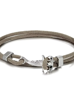 锤头鲨鱼手工编织手绳男海洋生物活扣可调节百搭情侣款手链女