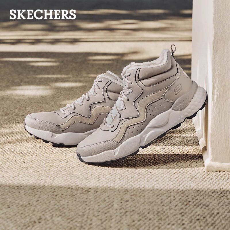 Skechers斯凯奇男鞋秋冬新款加绒高帮鞋轻质回弹运动休闲鞋211030