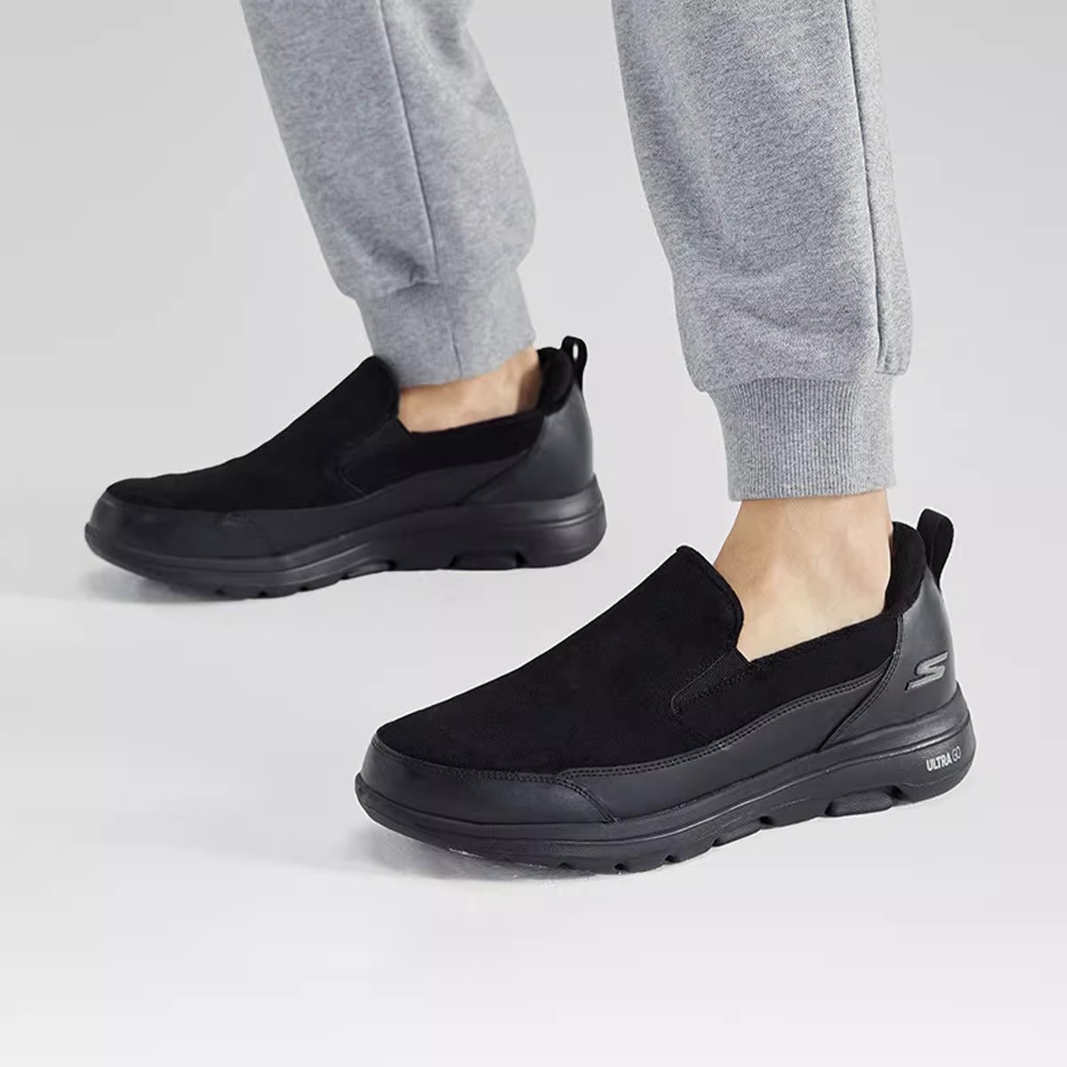 新款Skechers斯凯奇户外休闲复古加绒保暖雪地靴一脚蹬男鞋205179