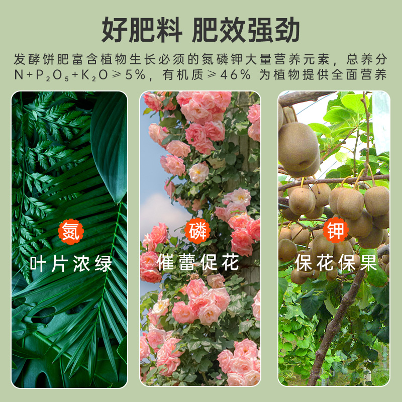 彩乐植发酵饼肥颗粒腐熟底肥芝麻菜籽饼养花种菜通用型有机花肥料 - 图1