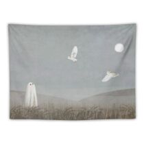 Walter and the ghost owls Tapestry Decorative Wall Tapestry