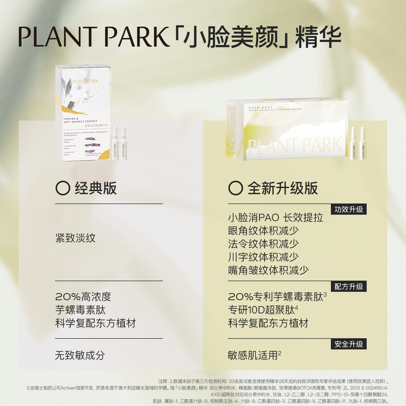 【明星同款】PLANT PARK植方小脸次抛精华芋螺毒素肽紧致抗皱熬夜