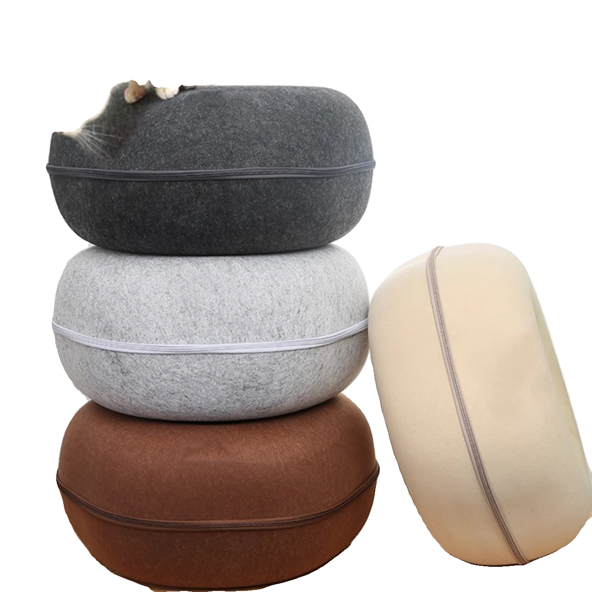 甜甜圈猫窝隧道 四季通用玩具封闭式钻洞冬季天幼猫双层毛毡窝,淘宝优惠券,粉丝福利购,淘宝优惠卷