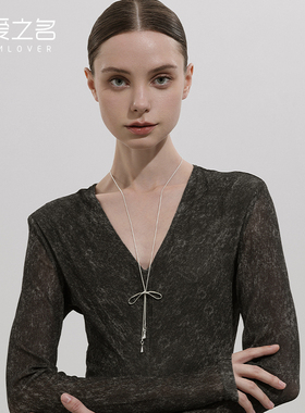 从爱之名蝴蝶结抽拉项链女