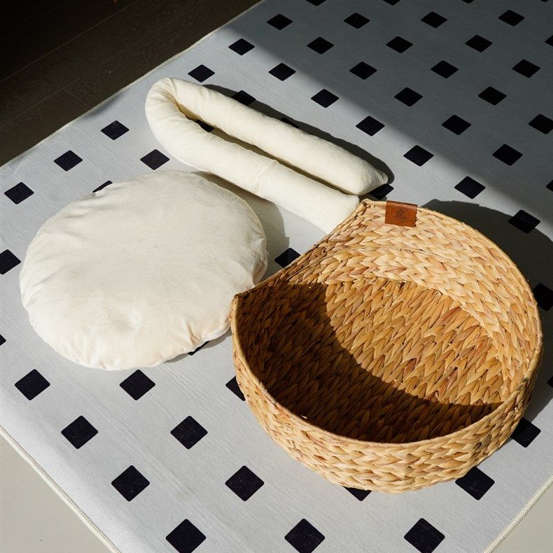 速发元喵気丨手草编织工藤编猫窝四季通用可拆洗狗窝碗型日式狗窝,淘宝优惠券,粉丝福利购,淘宝优惠卷