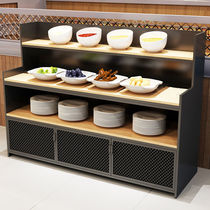 Fire Pan Store Seasoning Taiwanese with self-service marble small stock table Dining Table Fruit Table Seasoned Zzo Sauce Table Custom