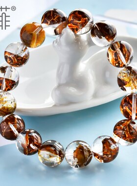 速发【稀缺珠宝】红泥骸骨闪灵钻手链一物一图异像幽灵水晶手串男