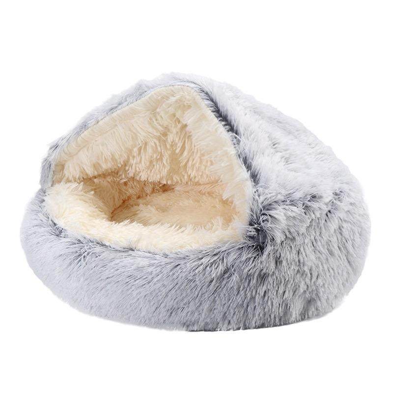 秋冬季保暖贝壳半封闭圆形猫窝宠物猫床半包围狗窝狗床封闭式猫窝,淘宝优惠券,粉丝福利购,淘宝优惠卷