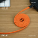 FIKLIK non-magnetic coil magnetic charging cable, magnetic data flat cable, automatic fit, reset and storage, suitable for iPhone and Android mobile phones, PD fast charging, USB-C240W charging cable