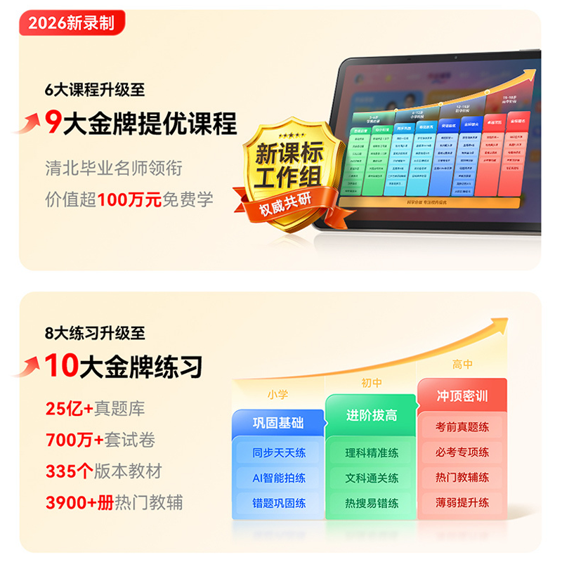 【26号0点付尾款！】作业帮P50 128G学习机AI双模型辅导练习儿童小初高通用大屏护眼平板旗舰店,淘宝优惠券,粉丝福利购,淘宝优惠卷