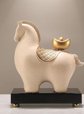 树脂招财马上有钱摆件