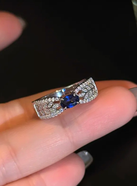 莫桑石本命年红宝石麦穗戒指