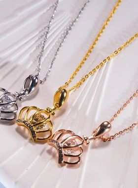 莫桑石时尚皇冠项链时尚