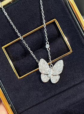 满钻蝴蝶结项链轻奢小众