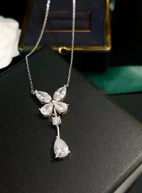 水滴项链四爪吊坠高级感精致百搭