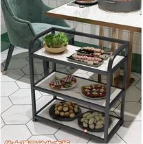 Fire Pot Shop Can Mobile Dish Rack Iron Art Preparation Dining Cabinet Dining Side Multilayer Vegetable Rack Shelve Dish Rack Corner Rack