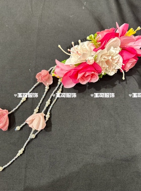 云南傣族新款头花发梳舞蹈头饰民族风流苏手工发饰表演服装配饰
