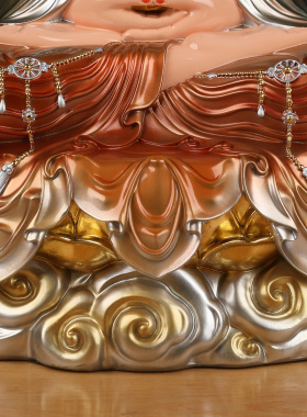 三宝佛释迦牟尼佛药师佛阿弥陀佛如来佛像家用供奉摆件树脂三世佛