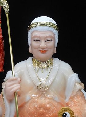 无生老母神像 老母像汉白玉神像 玉石19寸无声老母 无极老母神像