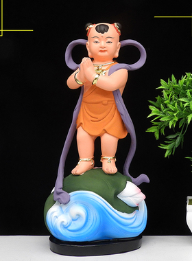 童男童女佛像 金童玉女 善财童子龙女 树脂佛像 观音弟子左右护法