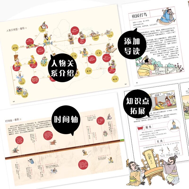 漫画林汉达中国历史故事集全套10册 中国中华历史上下五千年漫画春秋中小学生二三四年级儿童书课外漫画读物写给儿童的中国历史