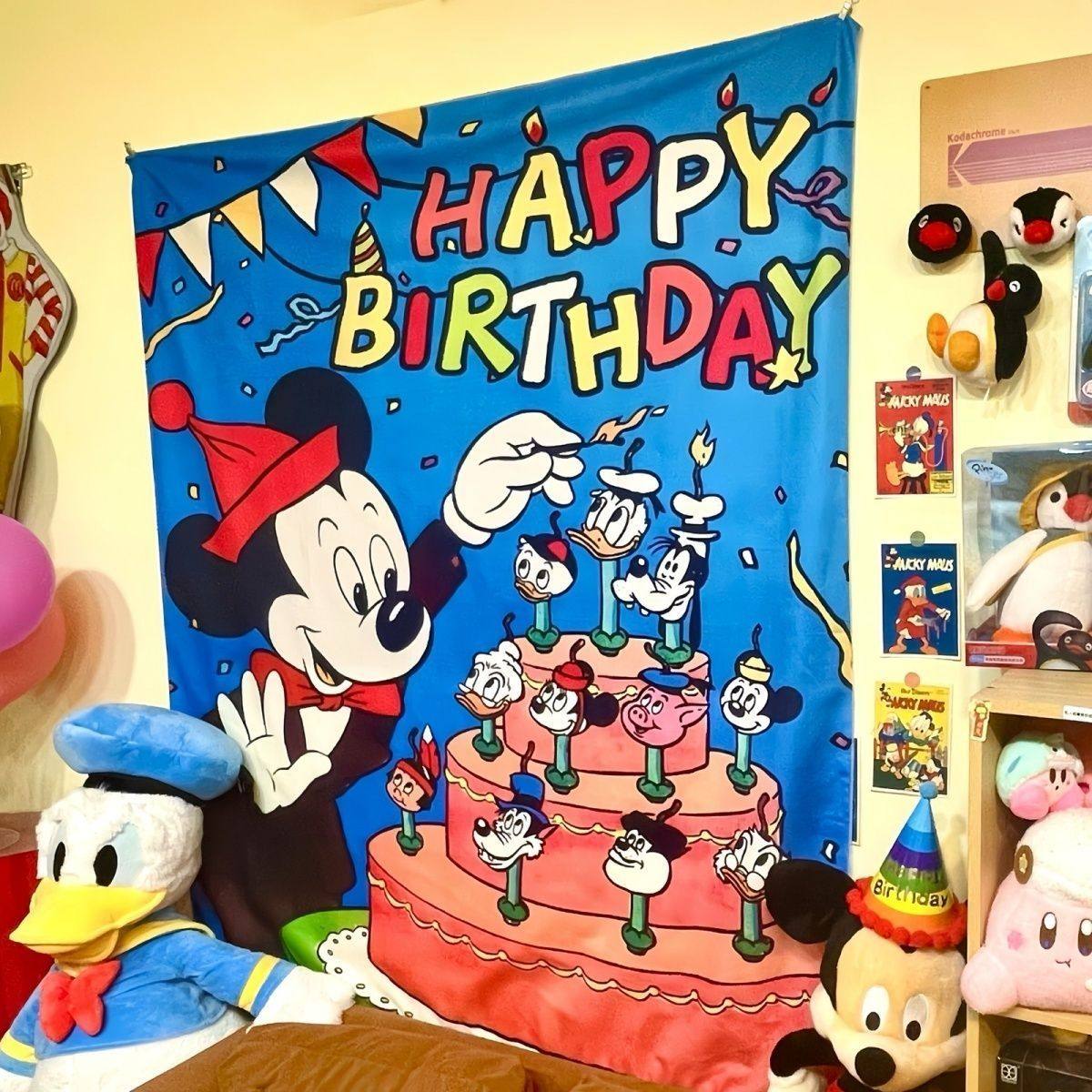 男女孩米奇生日布置背景布派对可爱米老鼠场景装饰氛围感拍照道具,淘宝优惠券,粉丝福利购,淘宝优惠卷