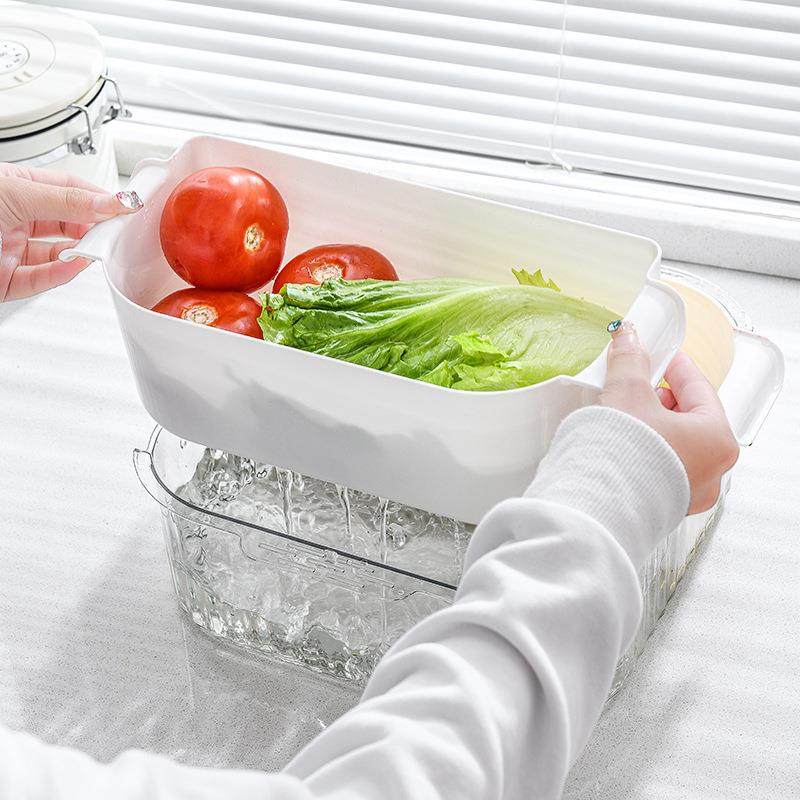双层洗菜盆沥水篮厨房家用塑料水果盘客厅水槽滤水菜篓淘洗菜篮子,淘宝优惠券,粉丝福利购,淘宝优惠卷